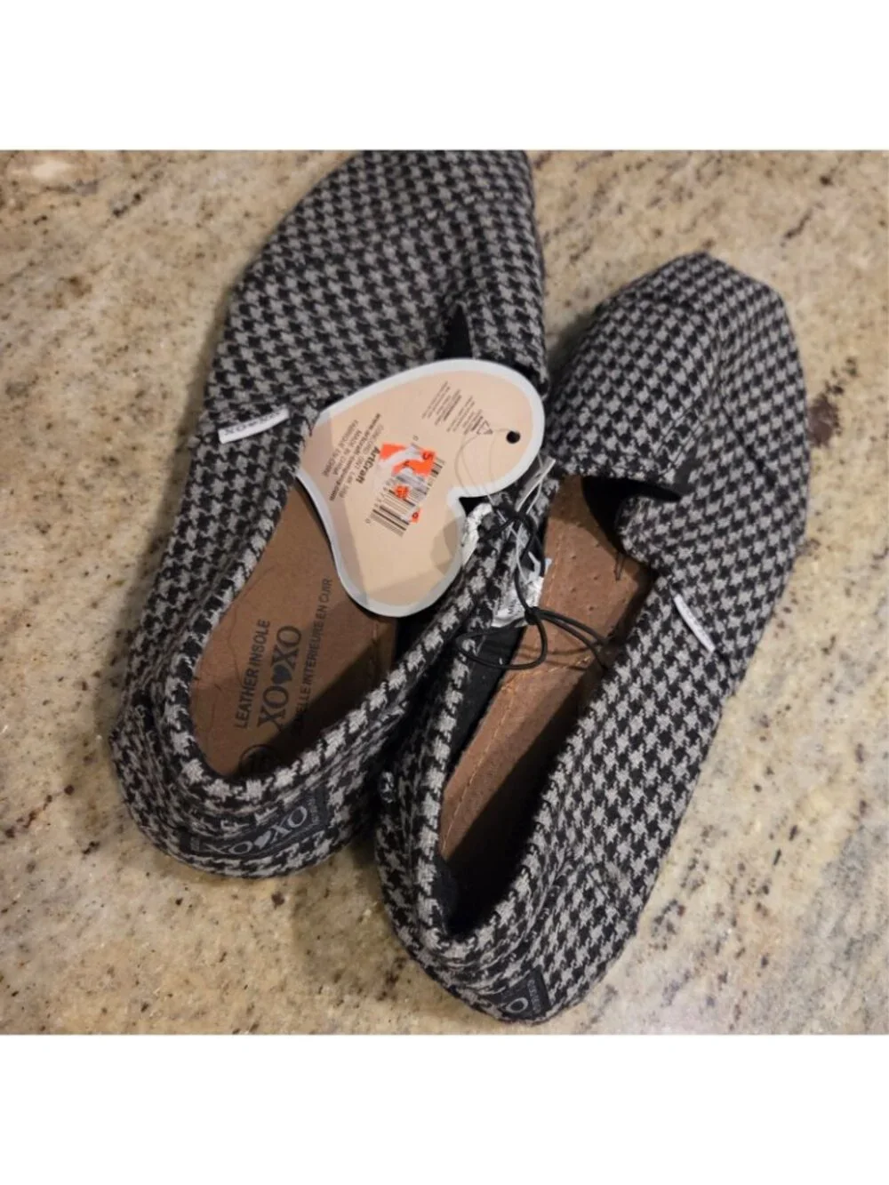 New! XOXO Houndstooth Slip On Casual Flats Comfort Shoes Womens Size 10